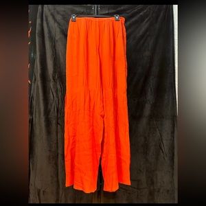 Mission Canyon Santa Barbara Women's Salmon Pink Flowy Fit Elastic Pants (OS)